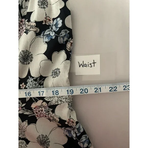 Ann Taylor Dress 16 Floral Cotton Poplin Lined Cottage Wedding Shower Modest Tea - Picture 13 of 14